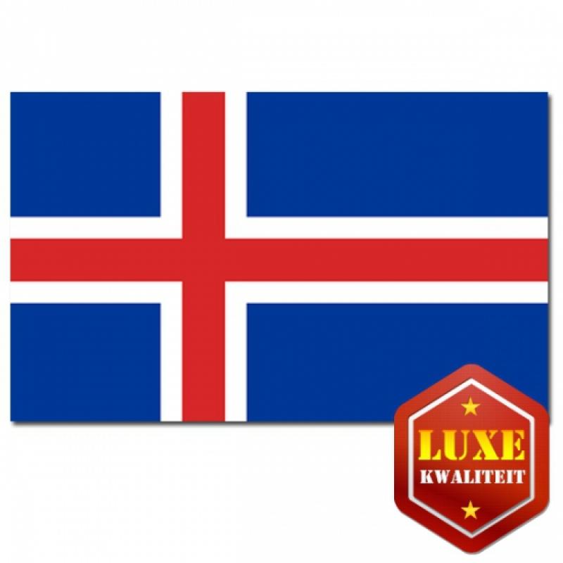 Landen versiering en vlaggen AlleKleurenShirts IJslandse vlag goede kwaliteit