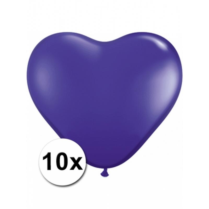 10 Paarse harten ballonnen 15 cm Shoppartners Het leukste