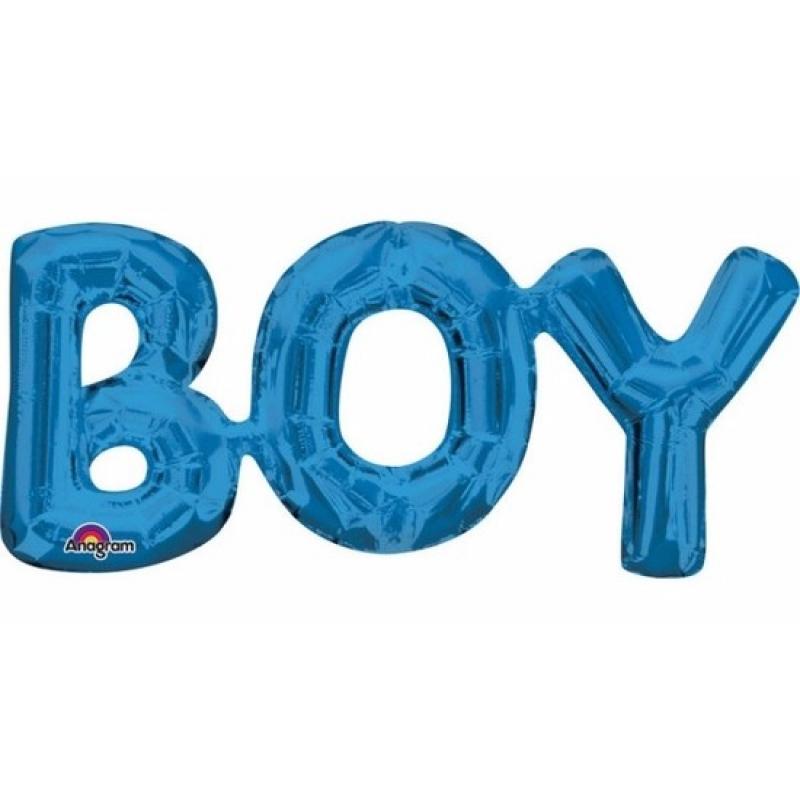 Feestartikelen diversen Folie ballon Boy blauw 55 cm