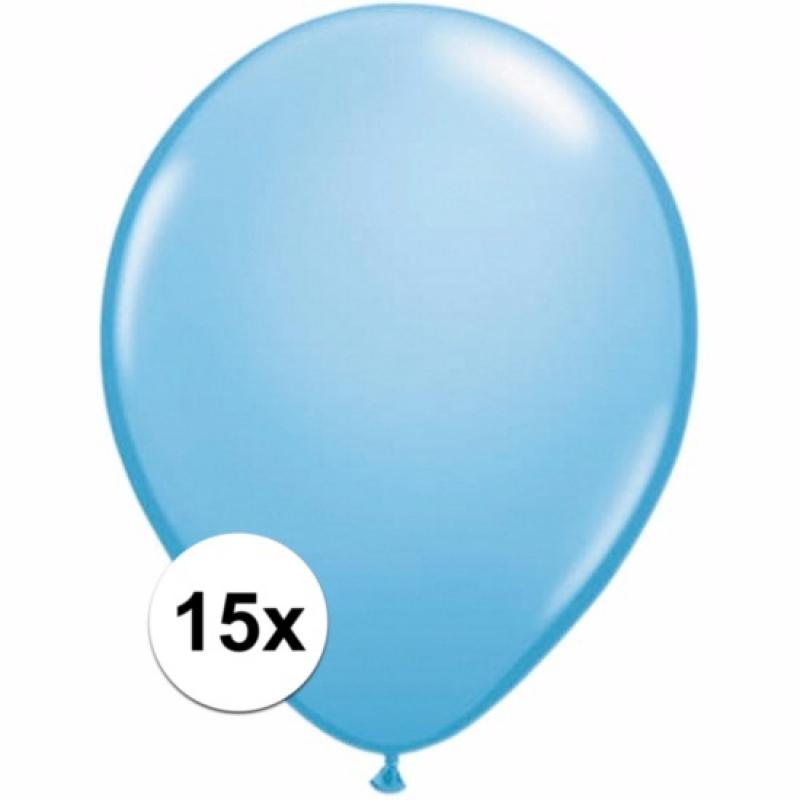 Shoppartners Lichtblauwe ballonnetjes 15 stuks Feestartikelen diversen