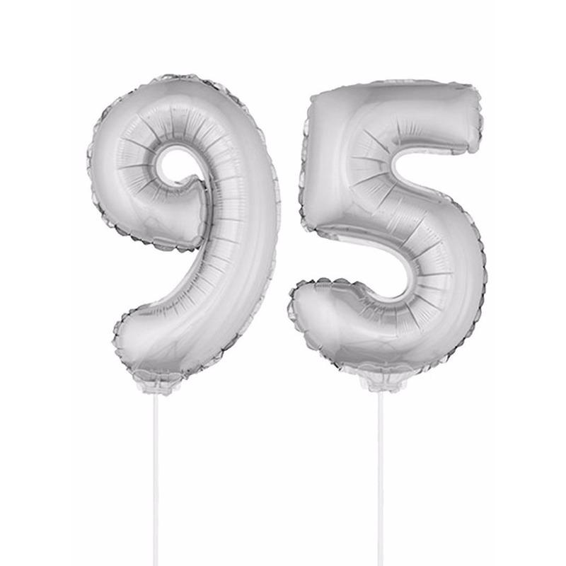 Leeftijd feestartikelen Bierfeest artikelen Opblaas cijfer 95 folie ballon 41 cm