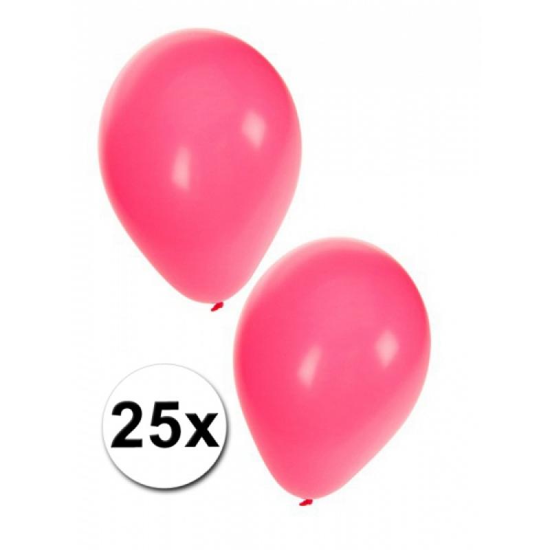 Roze ballonnen in zakje van 25 stuks Shoppartners Feestartikelen diversen