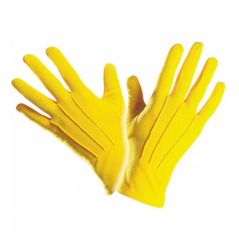 Verkleedaccessoires Carnavalskostuum winkel Carnaval Gele handschoenen